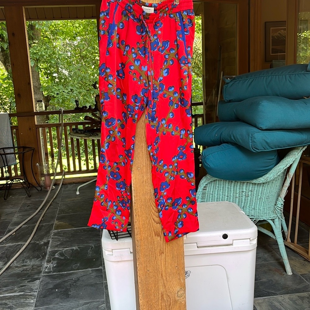 J. Crew Red and Blue pull on pants